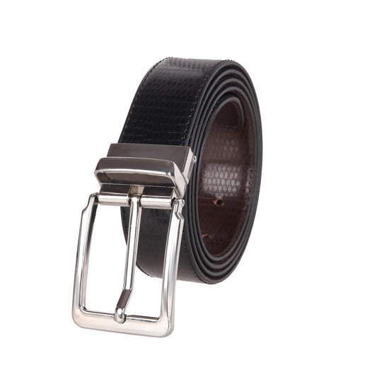 PAKA® Premium Reversible PU Leather Belt for Men – Black & Brown