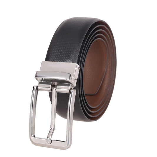 PAKA® Men’s Reversible Classic Dress Belt – Top Grain Genuine Leather (Black & Brown)