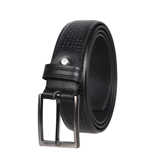 PAKA® Men’s Rectangle Buckle Genuine Leather Belt – Formal & Casual