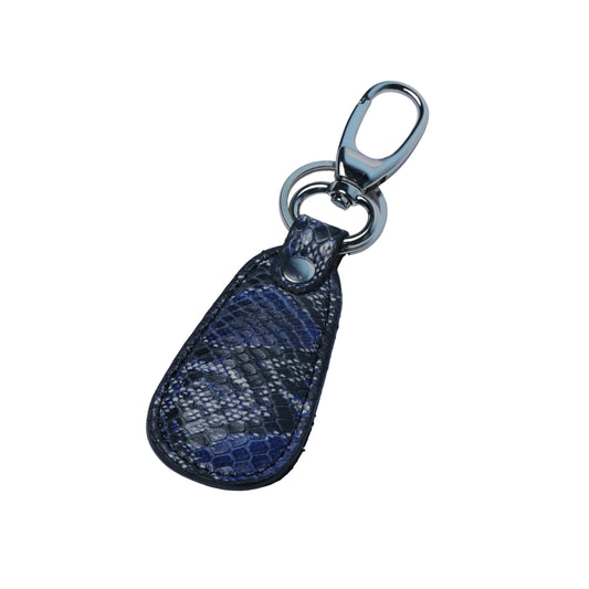 Premium Snakeskin Pattern Leather Key Chains – Genuine Leather Teardrop Design | PAKA Leather