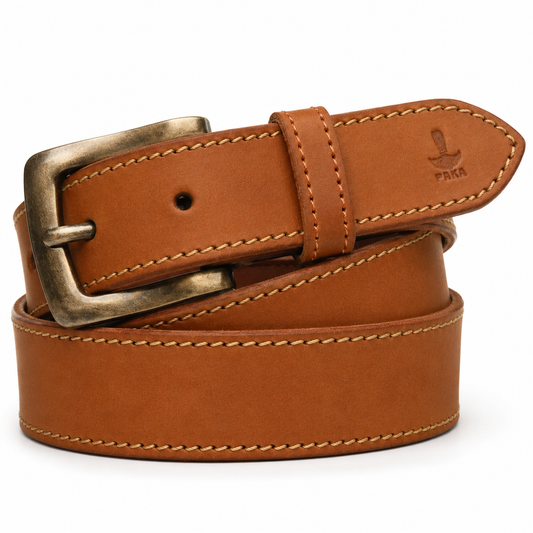 PAKA New Men’s Nubuck Leather Belt – Matt Finish with Premium Stainless Steel Buckle (Copy)