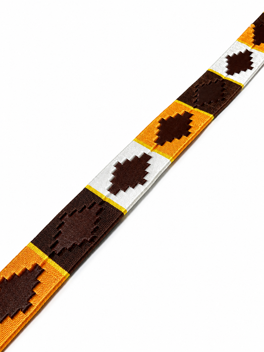 PAKA Amber Sunset Polo Belt – Handwoven Genuine Leather Belt for Men