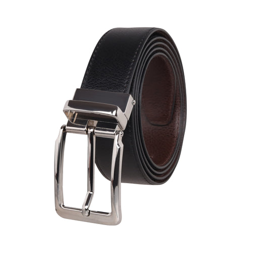 PAKA® Premium Reversible PU Leather Belt for Men – Black & Brown
