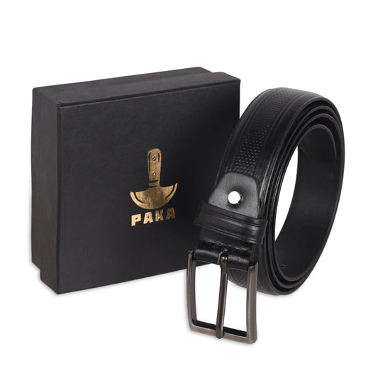 PAKA® Men’s Pareller Design Leather Belt – Genuine Leather Belt for Formal & Casual Wear