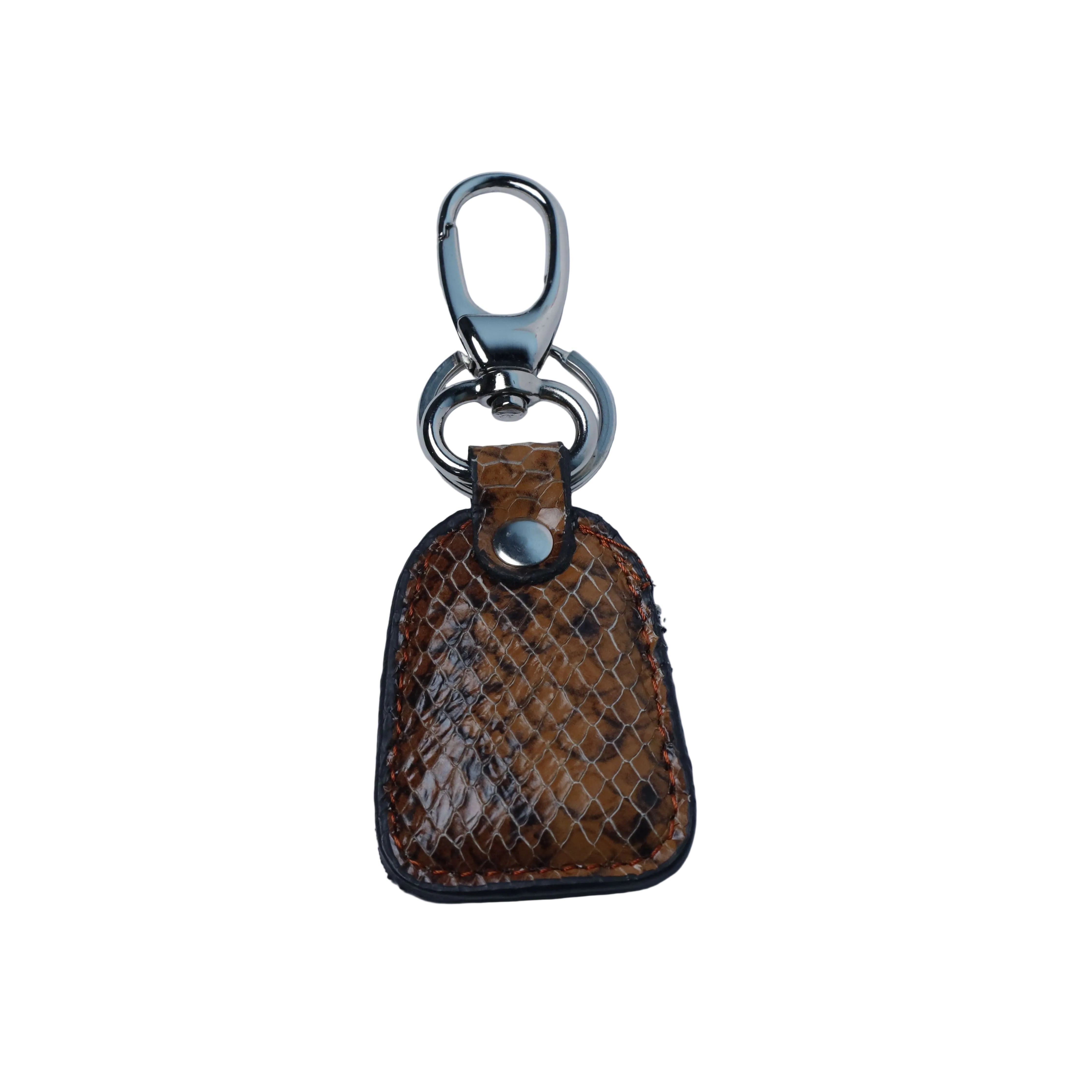 Premium Python Texture Leather Key Chain with Swivel Clip | Paka